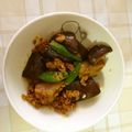 もなび's cooksnap of when they made ピリ辛♪オクラと茄子のカレー炒め.