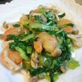おぐらっこ娘's cooksnap of when they made エビとチンゲン菜の塩ダレ炒め.