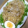 450μmの天体観測's cooksnap of when they made しらすと葱のパスタ.