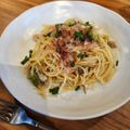 麻's cooksnap of when they made 簡単！長ネギとツナの和風ガーリックパスタ.