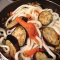 mickey108's cooksnap of when they made サッパリ！茄子と鶏肉の香味ソースうどん.