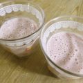 3姉妹ちゃんママ's cooksnap of when they made これはまいう〜♡ 苺ミルクのスムージー♡.