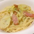 papikun's cooksnap of when they made 新じゃがとふんわり卵のパスタ.