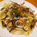 Ｔ，ＳＡＥＫＯ's cooksnap of when they made いかとレタスの香味焼きそば.