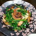 ビギナーもんちゃん's cooksnap of when they made 鮭とニラの和え物～ちくわも仲間入り✿.