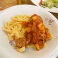 反省堂書店（のぐち）'s cooksnap of when they made 自家製ソーセージとトマトのパスタ☆.
