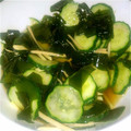 まぃちまぁ's cooksnap of when they made 胡瓜とワカメとしらすの酢の物（生姜風味）.