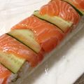 n＆k's cooksnap of when they made サーモンとキュウリの巻き寿司.