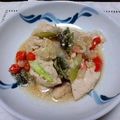 晴之助's cooksnap of when they made 鶏とアスパラのオイマヨ蒸し.