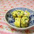 赤い電話's cooksnap of when they made お弁当や朝食に★ニラとカニカマの卵焼き★.
