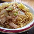 エルカゼイ's cooksnap of when they made 焼き豚とキャベツで作るパスタ.
