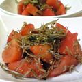 なつきばぁば's cooksnap of when they made トマトとじゃこのサラダ～大葉にんにく醤油.