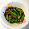 なみポ's cooksnap of when they made さやえんどうの炒めたヤツ♪.