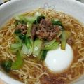 ｸﾏｺﾛｰ's cooksnap of when they made オイスター風味青菜と牛肉の醤油ラーメン♪.