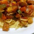 GRX12's cooksnap of when they made ラタトゥイユ風＊野菜たっぷりトマトパスタ.