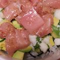 かわのぎ's cooksnap of when they made 漬けまぐろとアボカドとろろの丼.