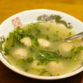 woailiaoli's cooksnap of when they made ミートボールと春菊のスープ.