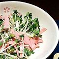 あいすけぽん's cooksnap of when they made ハムかいわれ粒マスタードぽん酢マヨサラダ.