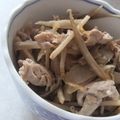 きらり流れ星's cooksnap of when they made 豚肉とゴボウの甘麹金平炒め.