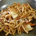 papikun's cooksnap of when they made 我が家の焼きうどんソース味♪♪.