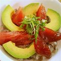 みゆどーなつ's cooksnap of when they made まぐろとアボカドのづけ丼.