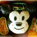 nissy's cooksnap of when they made キャラ弁に〜爪楊枝で簡単にミッキー.