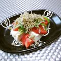 kemeta's cooksnap of when they made トマトとじゃこのヘルシ−豆腐サラダ★.