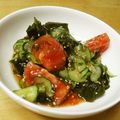 ぽりぽり拓庵's cooksnap of when they made トマト入り♪きゅうりとわかめの酢の物.