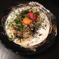 kyumio's cooksnap of when they made 五◯衛門風♡たらこのカルボナーラ.