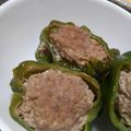 ranmao☆'s cooksnap of when they made 凍り豆腐のピーマンの肉詰め.