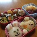 erinanako's cooksnap of when they made キャラ弁★LINE★ブラウンとコニー弁当.