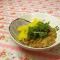 赤い電話's cooksnap of when they made 納豆とたくあんのサラダ.