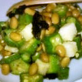 ♪cow♪'s cooksnap of when they made オクラと山芋と納豆の☆とろとろ和え.