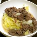 夜のねこめし's cooksnap of when they made キャベツのとろ煮・塩麹牛肉炒めのっけ盛り.