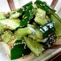 saawa65's cooksnap of when they made ポン酢で☆たたききゅうりのごま風味漬け.