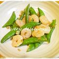 Ｔ，ＳＡＥＫＯ's cooksnap of when they made スナップエンドウとエビのにんにく炒め.