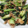 ちーめれ's cooksnap of when they made ♪ちぢみ小松菜と油揚げの炒め♪.