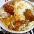 マヨ☆マヨ's cooksnap of when they made 超簡単でうまい！卵のっけ焼きチーズカレー.