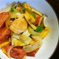 tomomani's cooksnap of when they made 色鮮やか♪パプリカとサーモンのソテー.