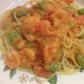 ましか☆'s cooksnap of when they made エビとそら豆のトマトクリームパスタ.