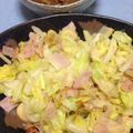 ちえり〜★'s cooksnap of when they made 塩麹タケノコと春キャベツとベーコン炒め.
