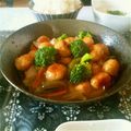 ボーダーママ♪'s cooksnap of when they made 肉団子と野菜の甘酢あんかけ♡.