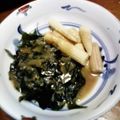 お蘭's cooksnap of when they made 破竹とわかめの辛子酢味噌添え.