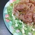 あざらしの赤ちゃん's cooksnap of when they made 薄切りロースで豚の生姜焼き　新たま編.