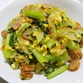 ハナレ's cooksnap of when they made 小松菜のウィンナー炒め.
