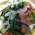 Koutantam's cooksnap of when they made 新玉ねぎとほうれん草のパスタ・バター味.