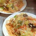 たんたん　's cooksnap of when they made 長崎名物　細めん皿うどん.