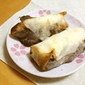 komutatata's cooksnap of when they made バナナ･あんこ･チーズ☆焼き春巻き.