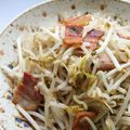 勇気凛りん岸田夕子's cooksnap of when they made もやしとベーコンの大葉にんにく醤油炒め.