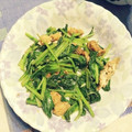 zokutyou's cooksnap of when they made 油揚げと小松菜炒め.